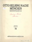 Otto Helbing Nachf.
Münzauktion 20. März 1935, Auktionskatalog 78. gebraucht