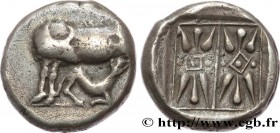 EPEIROS - KORKYRA -KORKYRA
Type : Statère 
Date : c. 475 AC-450. 
Mint name / Town : Corcyre 
Metal : silver 
Diameter : 20,5  mm
Orientation dies : 1...