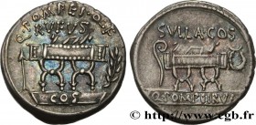 POMPEIA
Type : Denier 
Date : 54 AC. 
Mint name / Town : Rome 
Metal : silver 
Millesimal fineness : 950  ‰
Diameter : 18  mm
Orientation dies : 9  h....