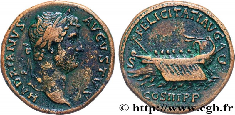 HADRIAN
Type : As 
Date : 131 
Mint name / Town : Rome 
Metal : copper 
Diameter...