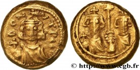 CONSTANTINE IV, HERACLIUS and TIBERIUS
Type : Solidus 
Date : 668-673 
Mint name / Town : Carthage 
Metal : gold 
Millesimal fineness : 1000  ‰
Diamet...