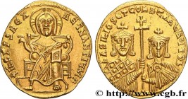 BASIL I and CONSTANTINE
Type : Solidus 
Date : 868-879 
Mint name / Town : Constantinople 
Metal : gold 
Millesimal fineness : 1.000  ‰
Diameter : 21 ...