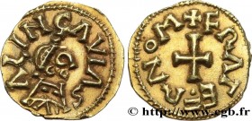 LANGEAIS (ALINGAVIAS) - Indre-et-Loire
Type : Triens , FRATERNVS monétaire 
Date : c. 585-675 
Mint name / Town : Langeais (37) 
Metal : gold 
Diamete...