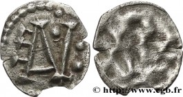 POITOU - METALUS VICUS - Melle ? (Deux-Sevres)
Type : Obole au monogramme EAV ou ANE 
Date : n.d. 
Mint name / Town : Melle (79) 
Metal : silver 
Diam...
