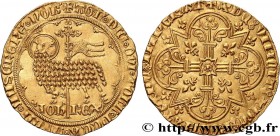 JOHN II "THE GOOD"
Type : Mouton d'or 
Date : 17/01/1355 
Date : n.d. 
Metal : gold 
Millesimal fineness : 1000  ‰
Diameter : 27,5  mm
Orientation die...
