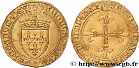 CHARLES VIII
Type : Écu d'or au soleil 
Date : 11/09/1483 
Date : n.d. 
Mint name / Town : Saint-Lô 
Metal : gold 
Millesimal fineness : 963  ‰
Diamet...