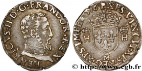 HENRY II
Type : Demi-teston à la tête nue, 5e type 
Date : 1556 
Mint name / Town : Toulouse 
Quantity minted : 285727 
Metal : silver 
Millesimal fin...