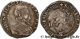 FRANCIS II. COINAGE IN THE NAME OF HENRY II
Type : Teston à la tête nue, 6e type 
Date : 1560 
Mint name / Town : Montpellier 
Quantity minted : 15427...