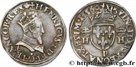 FRANCIS II. COINAGE IN THE NAME OF HENRY II
Type : Demi-teston à la tête couronnée 
Date : 1560 
Mint name / Town : Dijon 
Metal : silver 
Millesimal ...