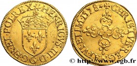 HENRY III
Type : Écu d'or au soleil, 3e type 
Date : 1578 
Mint name / Town : Poitiers 
Quantity minted : 20093 
Metal : gold 
Millesimal fineness : 9...
