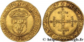 HENRY IV
Type : Écu d'or au soleil, 4e type 
Date : 1594 
Mint name / Town : Saint-Lô 
Quantity minted : 380 
Metal : gold 
Millesimal fineness : 958 ...