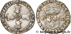 LOUIS XIII
Type : Huitième d'écu, 2e type 
Date : 1611 
Mint name / Town : Bayonne 
Quantity minted : 110452 
Metal : silver 
Millesimal fineness : 91...