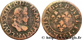 LOUIS XIII
Type : Double tournois, grand buste enfantin, drapé à large fraise 
Date : 1610 
Mint name / Town : Bordeaux 
Quantity minted : 1778676 
Me...