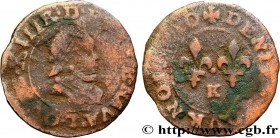 LOUIS XIII
Type : Denier tournois, type 1 de Bordeaux 
Date : 1610 
Mint name / Town : Bordeaux 
Metal : copper 
Diameter : 17  mm
Orientation dies : ...