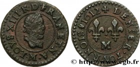 LOUIS XIII
Type : Denier tournois 
Date : 1612 
Mint name / Town : Toulouse 
Metal : copper 
Diameter : 16,5  mm
Orientation dies : 6  h.
Weight : 1,6...