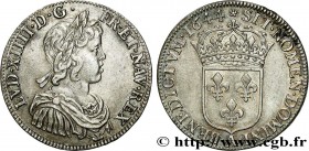 LOUIS XIV "THE SUN KING"
Type : Demi-écu à la mèche courte 
Date : 1644 
Mint name / Town : Paris, Monnaie de Matignon 
Quantity minted : 249000 
Meta...