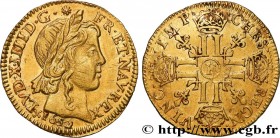 LOUIS XIV "THE SUN KING"
Type : Louis d'or à la mèche longue 
Date : 1652 
Mint name / Town : Angers 
Quantity minted : 1414 
Metal : gold 
Millesimal...