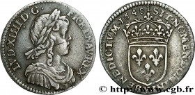 LOUIS XIV "THE SUN KING"
Type : Douzième d'écu à la mèche longue 
Date : 1648 
Mint name / Town : Bourges 
Quantity minted : 35506 
Metal : silver 
Mi...