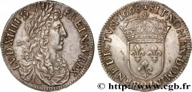 LOUIS XIV "THE SUN KING"
Type : Quart d'écu au buste juvénile 
Date : 1668 
Mint name / Town : Rennes 
Quantity minted : 47747 
Metal : silver 
Milles...