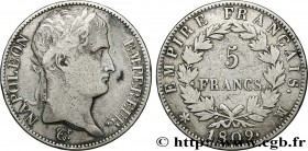 PREMIER EMPIRE / FIRST FRENCH EMPIRE
Type : 5 francs Napoléon Empereur, Empire français 
Date : 1809 
Mint name / Town : Marseille 
Quantity minted : ...