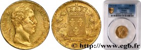 CHARLES X
Type : 20 francs or Charles X, matrice du revers à quatre feuilles et demie 
Date : 1826 
Mint name / Town : Perpignan 
Quantity minted : 45...
