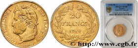 LOUIS-PHILIPPE I
Type : 20 francs or Louis-Philippe, Domard 
Date : 1840 
Mint name / Town : Lille 
Quantity minted : 4508 
Metal : gold 
Millesimal f...
