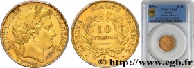 II REPUBLIC
Type : 10 francs or Cérès, IIe République, levrette oreille haute 
Date : 1850 
Mint name / Town : Paris 
Quantity minted : 591475 
Metal ...