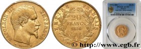 SECOND EMPIRE
Type : 20 francs or Napoléon III, tête nue 
Date : 1856 
Mint name / Town : Strasbourg 
Quantity minted : 59.115 
Metal : gold 
Diameter...