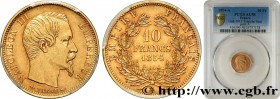 SECOND EMPIRE
Type : 10 francs or Napoléon III, tête nue, petit module, tranche lisse 
Date : 1854 
Mint name / Town : Paris 
Quantity minted : 1.357....