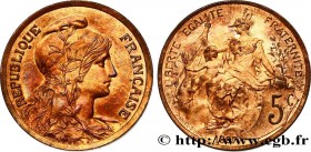 III REPUBLIC
Type : Pré-série de la 5 centimes Daniel-Dupuis, sans le mot ESSAI, flan brillant 
Date : 1897 
Metal : bronze 
Diameter : 25  mm
Orienta...