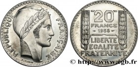 FRENCH STATE
Type : Préparation de la 20 francs, type Turin, essai en aluminium, tranche striée, 5 g 
Date : 1938 
Mint name / Town : Paris 
Quantity ...