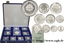 PIEFORTS
Type : Coffret de 10 Piéforts en Argent : 50, 10, 5, 2, 1 et 1/2 francs et 20, 10, 5 et 1 centimes, Certificats n°Ag0001 
Date : 1980 
Mint n...