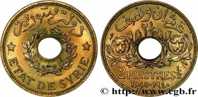 SYRIA - THIRD REPUBLIC
Type : Essai de 2 piastres et demie 
Date : 1940 
Mint name / Town : Paris 
Quantity minted : --- 
Metal : bronze-aluminium 
Di...