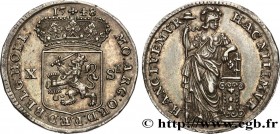 NETHERLANDS - HOLLAND
Type : X (10) Stuivers  
Date : 1748 
Metal : silver 
Diameter : 28,5  mm
Orientation dies : 12  h.
Weight : 5,30  g.
Edge : cor...