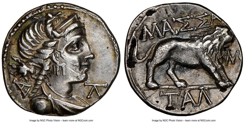 GAUL. Massalia. Ca. 2nd-1st centuries BC. AR/AE fourree drachm or tetrobol (16mm...
