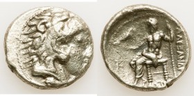 MACEDONIAN KINGDOM. Alexander III the Great (336-323 BC). AR tetradrachm (26mm, 16.67 gm, 11h). VF, porosity. Late lifetime issue of Sidon, dated Civi...