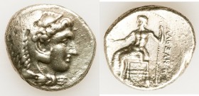 MACEDONIAN KINGDOM. Alexander III the Great (336-323 BC). AR tetradrachm (27mm, 16.80 gm, 12h). Choice VF, porosity. Lifetime (?) issue of uncertain m...