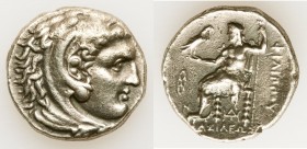MACEDONIAN KINGDOM. Philip III Arrhidaeus (323-317 BC). AR tetradrachm (25mm, 16.89 gm, 7h). XF, light porosity. 'Babylon', ca. 323-317 BC. Head of He...