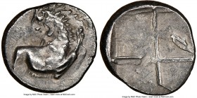 THRACE. Chersonesus. Ca. 4th century BC. AR hemidrachm (14mm). NGC XF, die shift. Persic standard, ca. 480-350 BC. Forepart of lion right, head revert...