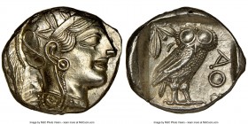 ATTICA. Athens. Ca. 440-404 BC. AR tetradrachm (25mm, 17.22 gm, 5h). NGC MS 4/5 - 4/5, brushed. Mid-mass coinage issue. Head of Athena right, wearing ...