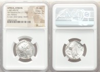 ATTICA. Athens. Ca. 440-404 BC. AR tetradrachm (25mm, 17.19 gm, 9h). NGC Choice AU 5/5 - 4/5. Mid-mass coinage issue. Head of Athena right, wearing cr...