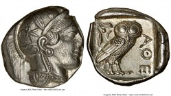 ATTICA. Athens. Ca. 440-404 BC. AR tetradrachm (26mm, 17.20 gm, 12h). NGC Choice AU 4/5 - 4/5, brushed. Mid-mass coinage issue. Head of Athena right, ...