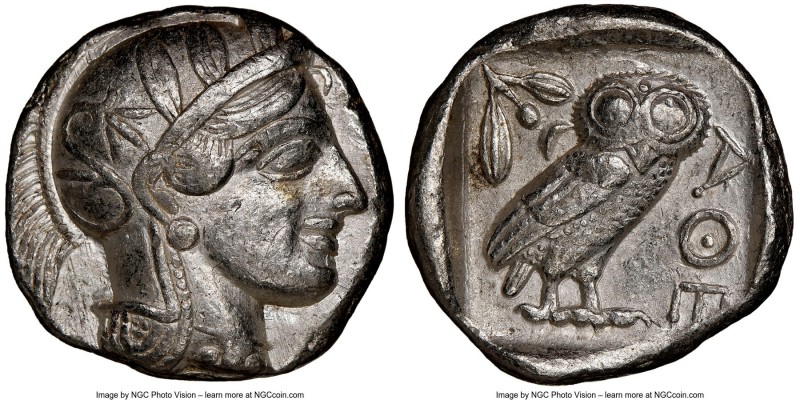 ATTICA. Athens. Ca. 440-404 BC. AR tetradrachm (24mm, 17.20 gm, 12h). NGC XF 5/5...