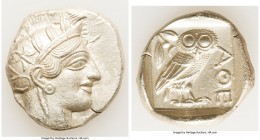 ATTICA. Athens. Ca. 440-404 BC. AR tetradrachm (25mm, 17.14 gm, 9h). About XF, light porosity. Mid-mass coinage issue. Head of Athena right, wearing c...