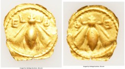 IONIA. Ephesus. Ca. 5th-1st centuries BC. AV (18mm, 0.75 gm, 12h). VF. E-Φ, bee with straight wings, seen from above; dotted border / Same as obverse,...