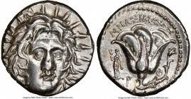 CARIAN ISLANDS. Rhodes. Ca. 250-230 BC. AR didrachm (20mm, 6.77 gm, 12h). NGC Choice AU 5/5 - 4/5, brushed. Mnasimaxus, magistrate. Radiate head of He...