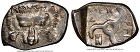 LYCIAN DYNASTS. Mithrapata (ca. 390-360 BC). AR sixth-stater (14mm, 1.53 gm, 6h). NGC MS 4/5 - 5/5. Uncertain mint. Lion scalp facing / MEΘ-PAΠA-T-A, ...