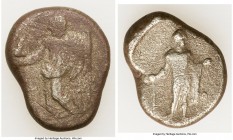 CILICIA. Issus. Ca. 400-370 BC. AR stater (23mm, 9.56 gm, 7h). Good. Ba'al standing left, eagle left in extended right hand, grounded scepter in left ...