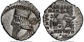 PARTHIAN KINGDOM. Pacorus I (ca. AD 78-120). AR drachm (19mm, 3.53 gm, 1h). NGC MS 5/5 - 4/5. Ecbatana. Bust of Pacorus left with long pointed beard, ...