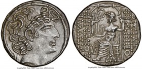 SELEUCID KINGDOM. Philip I Philadelphus (ca. 95/4-76/5 BC). Aulus Gabinius, as Proconsul (57-55 BC). AR tetradrachm (27mm, 1h). NGC Choice XF, scratch...